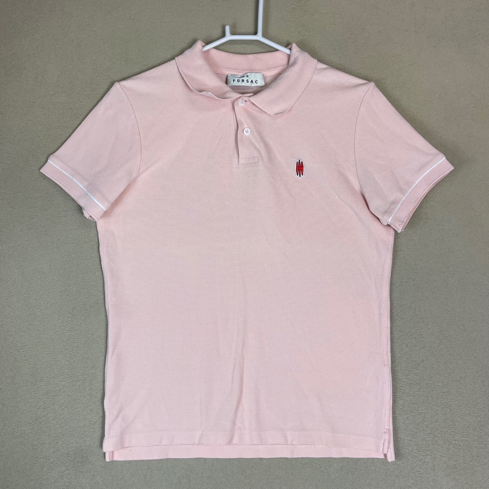 DE FURSAC Pink Cotton Polo Shirt Menswear Short Sleeve Casual Top Size‎ S